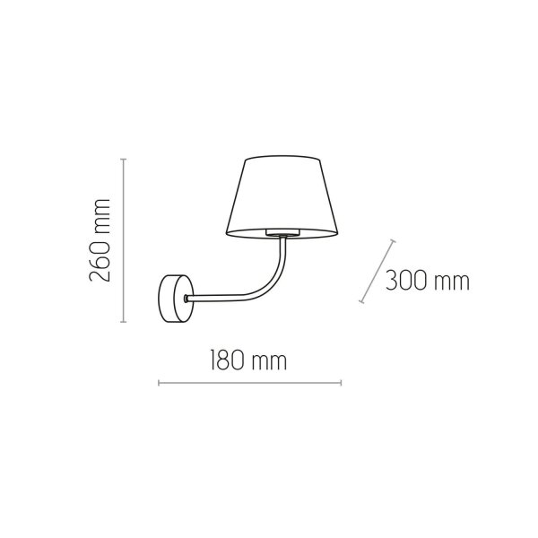 Wandlampe Stoff Metall E27 Schwarz Natur Schlafzimmer