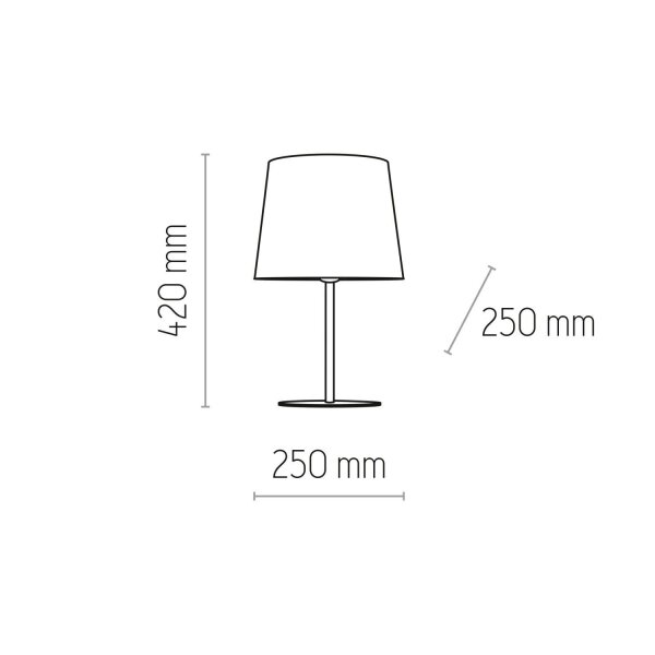 Lampe de table Tissu Abat-jour 41,5 cm Moderne