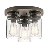 Plafonnier rond salon Ø28cm design industriel