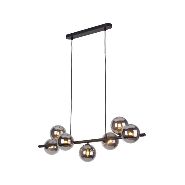 Hängeleuchte Schwarz Grau Glas Metall Modern MIEKE