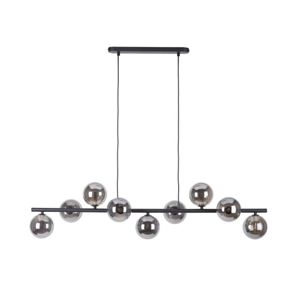 Lampe à suspendre verre métal largeur 116 cm noir graphite