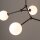 Deckenlampe Kugelschirm Schwarz Weiß Metall Glas