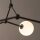 Deckenlampe Kugelschirm Schwarz Weiß Metall Glas