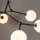 Große Deckenlampe Metall Glas 6-flammig 105 cm lang