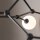 Große Deckenlampe Metall Glas 6-flammig 105 cm lang
