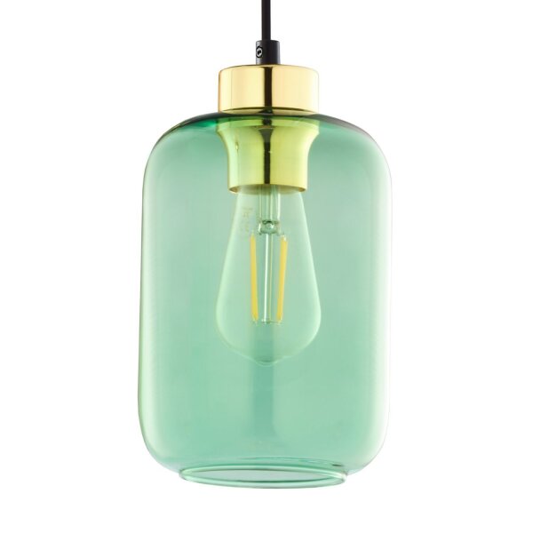 Hängeleuchte Glas Grün Ø 14 cm E27 elegant