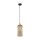 Hängelampe Glas Schirm Ø 14 cm Braun Gold E27
