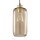 Hängelampe Glas Schirm Ø 14 cm Braun Gold E27