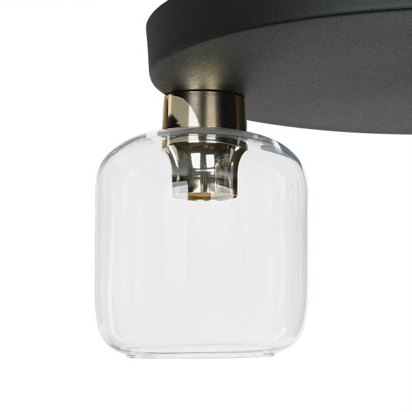 Deckenlampe Glas 3-flammig farbig Ø 44 cm elegant