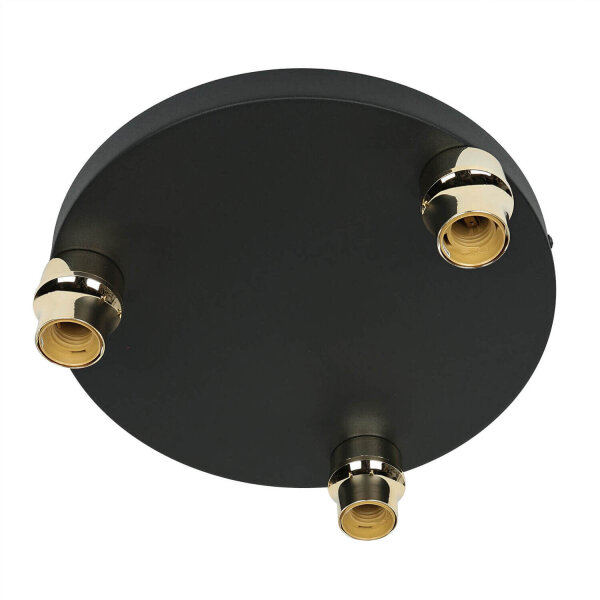 Deckenlampe Glas 3-flammig farbig Ø 44 cm elegant