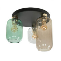 Deckenlampe Glas 3-flammig farbig Ø 44 cm elegant