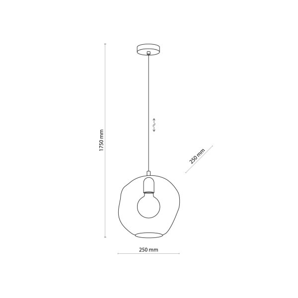 Pendelleuchte Glas Kugelschirm E27 elegant BOSTA