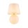 Nachttischlampe Glas Stoff 60 cm Klassisch E27 Ecru Beige