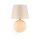 Nachttischlampe Glas Stoff 60 cm Klassisch E27 Ecru Beige