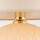 Nachttischlampe Glas Stoff 60 cm Klassisch E27 Ecru Beige