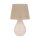 Tischleuchte Glas Jute 67 cm hoch Ecru Braun E27 RIKA