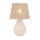 Tischleuchte Glas Jute 67 cm hoch Ecru Braun E27 RIKA