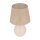 Tischleuchte Glas Jute 67 cm hoch Ecru Braun E27 RIKA