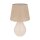 Tischleuchte Glas Jute 67 cm hoch Ecru Braun E27 RIKA