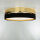 Deckenlampe Metall Stoff rund Ø 60 cm Schwarz Gold