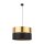 Hängelampe rund Ø 50 cm Stoff Metall E27 Schwarz Gold