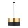 Hängelampe rund Ø 50 cm Stoff Metall E27 Schwarz Gold