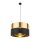 Hängelampe rund Ø 50 cm Stoff Metall E27 Schwarz Gold