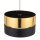 Hängelampe rund Ø 50 cm Stoff Metall E27 Schwarz Gold