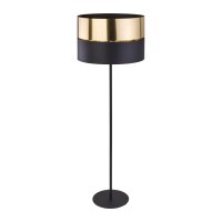 Stehlampe Stoff Metall 159 cm klein Modern Schwarz Gold