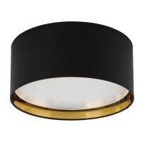 Plafonnier rond Ø 45 cm noir or faible...