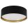 Deckenlampe Stoffschirm Schwarz Gold rund Ø 60 cm groß