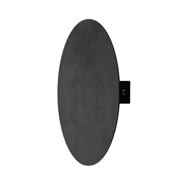 Applique ronde plate Ø 20 cm Moderne Métal Noir