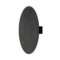 Wandlampe rund flach Ø 20 cm Modern Metall Schwarz