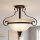 Deckenleuchte Glas Metall Bronze 2-flammig E27 Landhaus