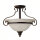 Deckenleuchte Glas Metall Bronze 2-flammig E27 Landhaus