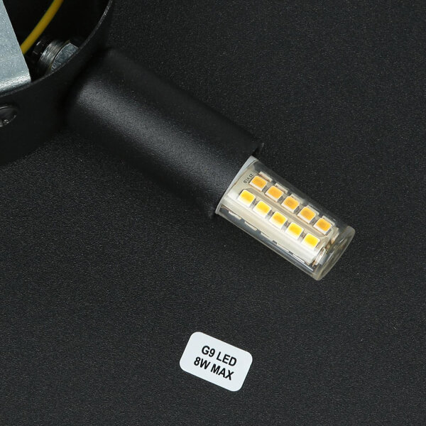 Wandlampe rund Ø 40 cm Metall Schwarz indirektes Licht