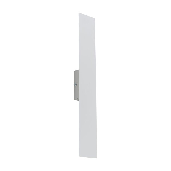 Applique murale blanche métal plat 50 cm de long lumière indirecte