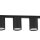 Deckenlampe Metall Schwarz lang 100 cm flach 4-flammig