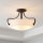 Deckenleuchte Bronze Glas Metall E27 3-flammig Ø46 cm