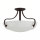 Deckenleuchte Bronze Glas Metall E27 3-flammig Ø46 cm