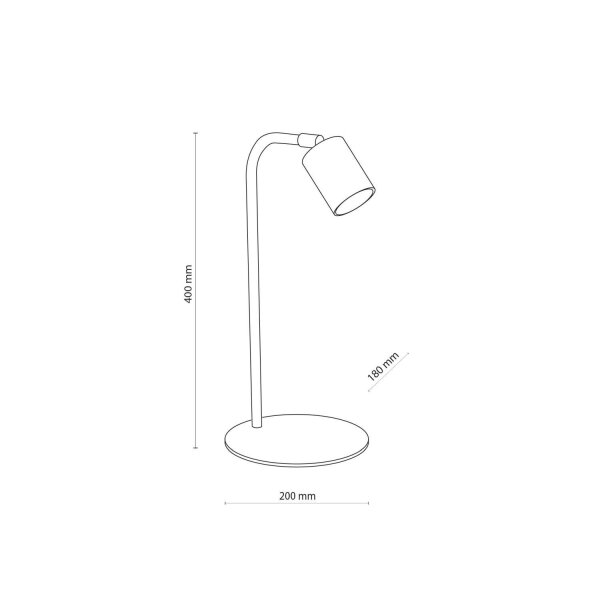 Schreibtischlampe Weiß verstellbar Modern Metall 40 cm