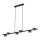 Lampe à suspendre noire 6 flammes oblongue table à manger