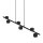 Lampe à suspendre noire 6 flammes oblongue table à manger