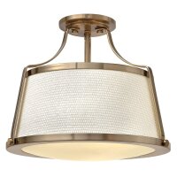 Deckenleuchte Stoff blendarm in Creme Vintage