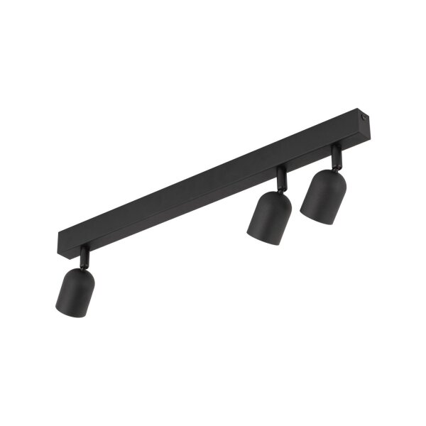 Deckenleuchte Schwarz 74 cm lang GU10 Metall 3-flammig