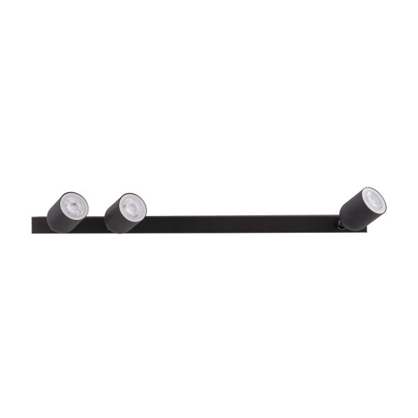 Deckenleuchte Schwarz 74 cm lang GU10 Metall 3-flammig