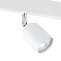 Grand spot de plafond blanc métal 6 flammes 127 cm...