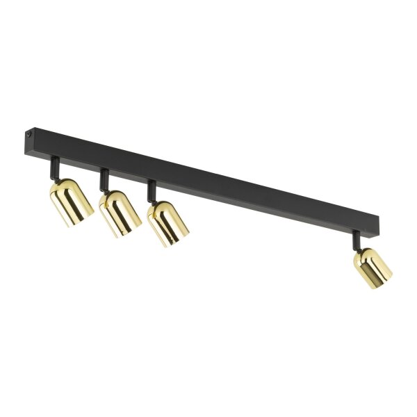 Deckenlampe verstellbar Metall 94 cm lang Schwarz Gold