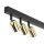 Deckenlampe verstellbar Metall 94 cm lang Schwarz Gold