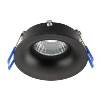 Spot encastré plafond rond Ø 84 mm noir...